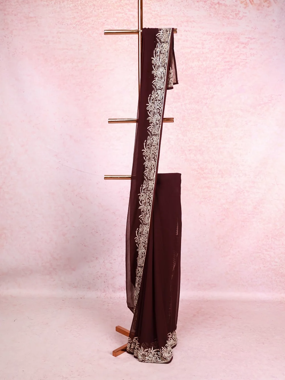 Purple Georgette Saree