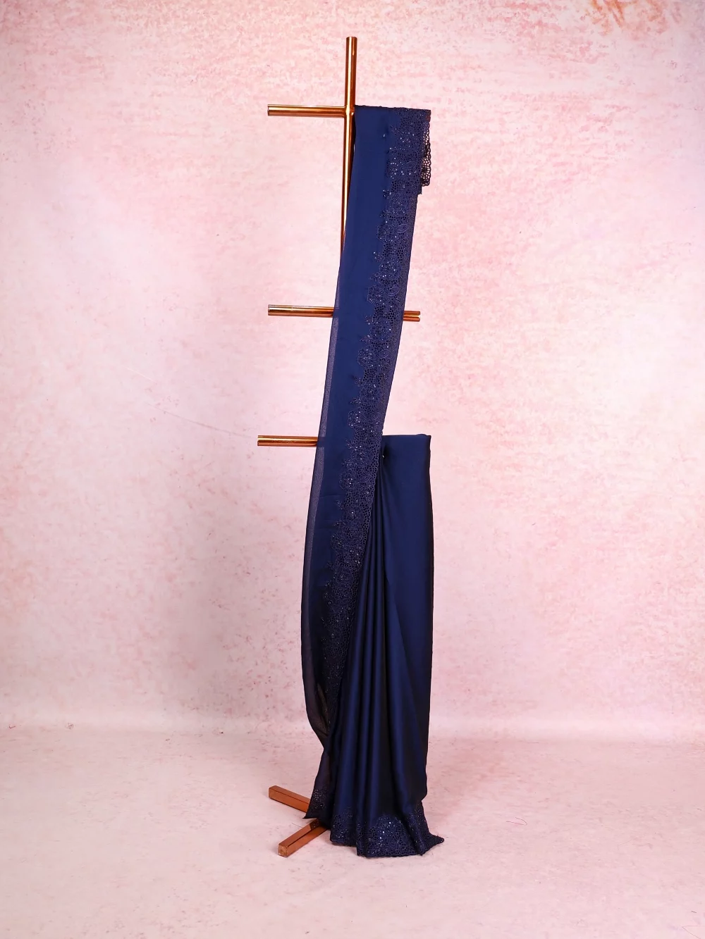 Navy Blue Organza Saree