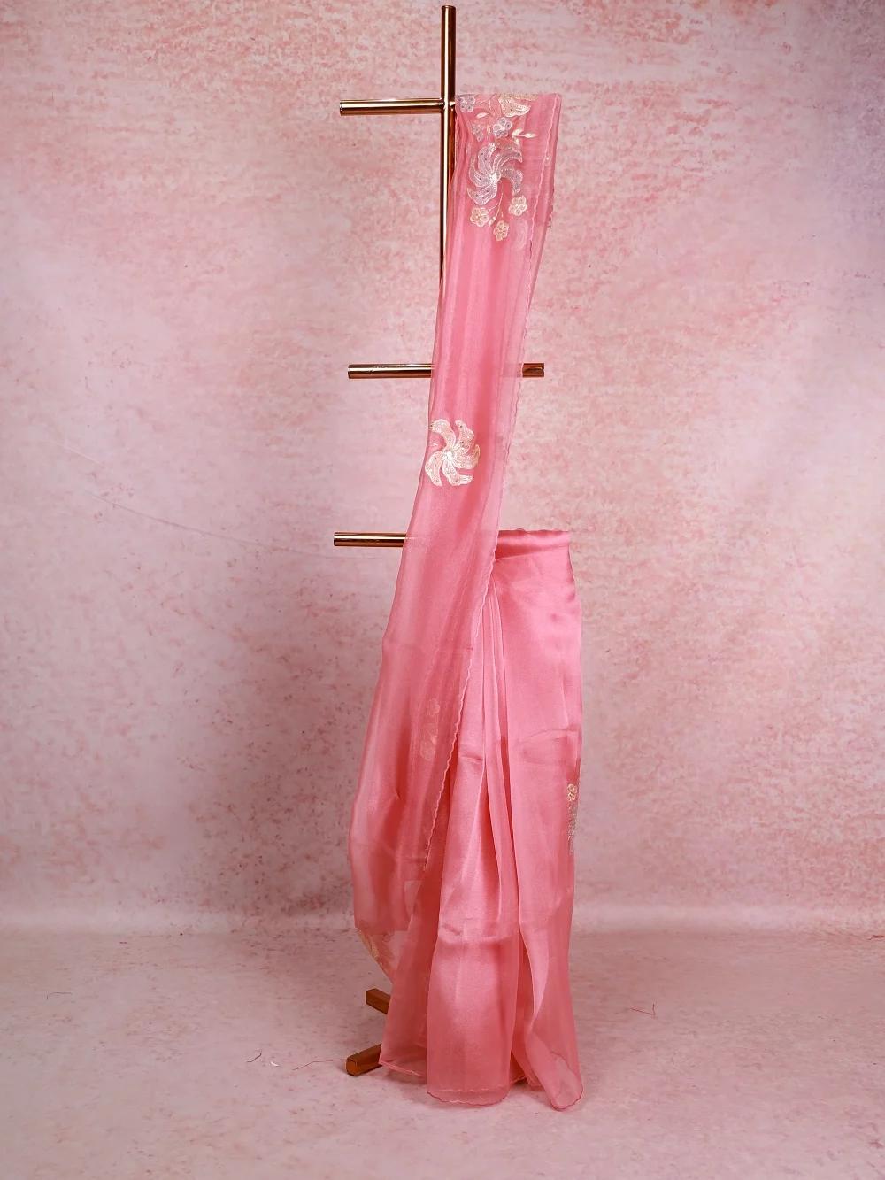 Pink Organza Saree