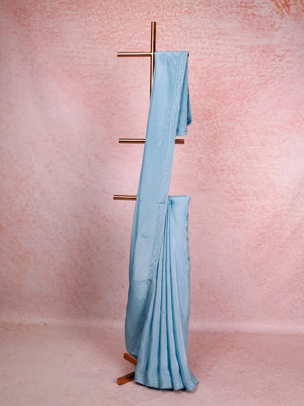 Powder Blue Organza Saree