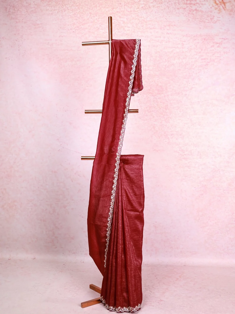 Grape Wine Crush Organza Saree