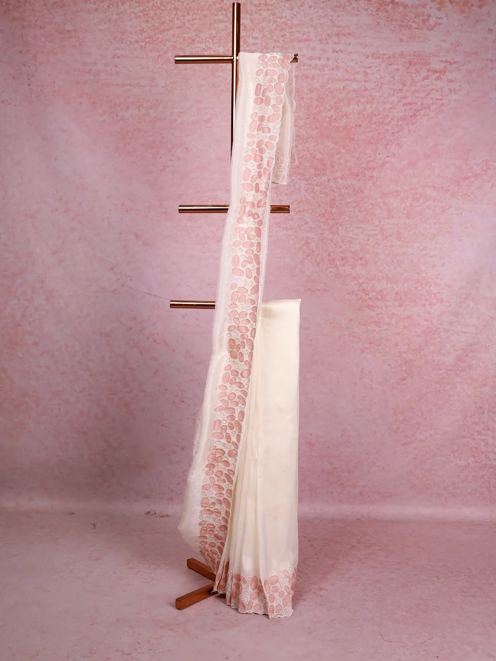 Off White Tissue Organza Saree