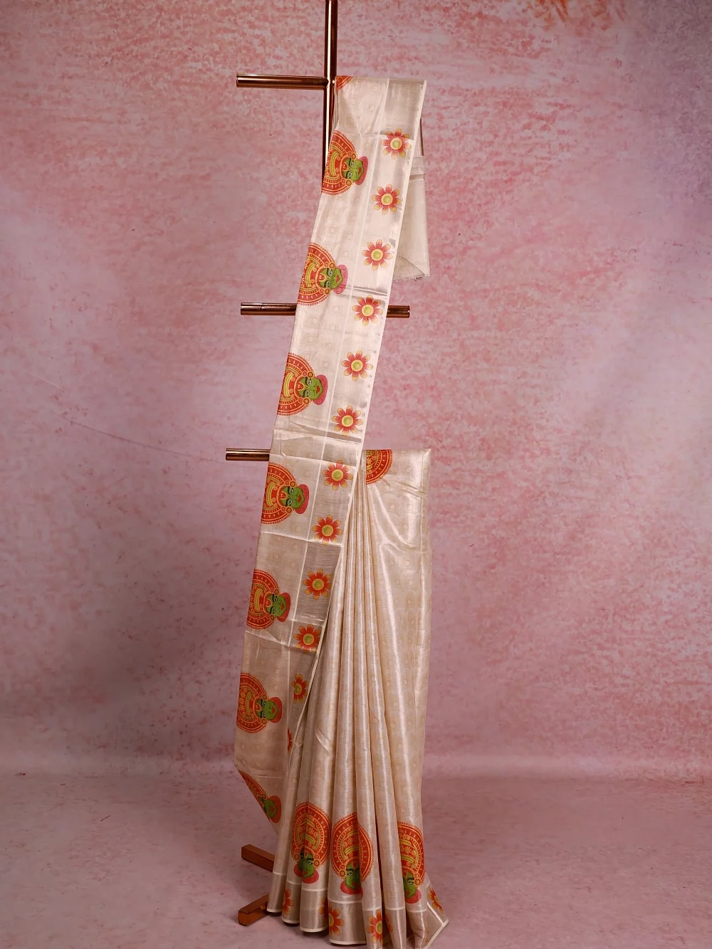 Silver Tissue Kerala Saree