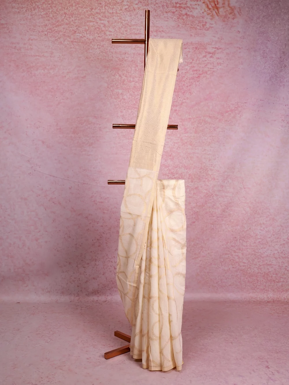 Cream Cotton Kerala Saree