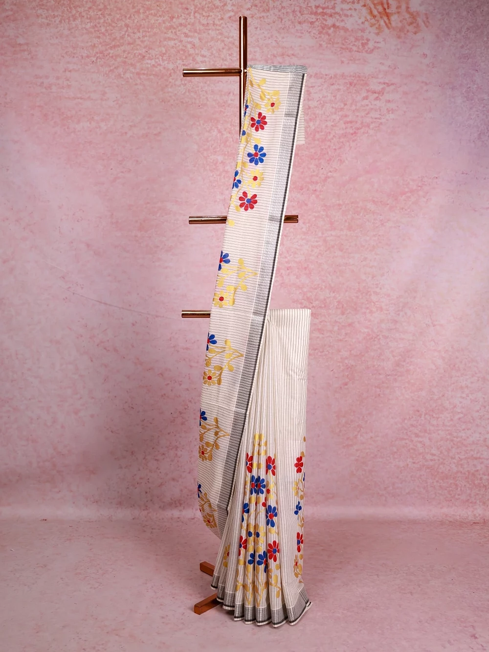 White Cotton Kerala Saree