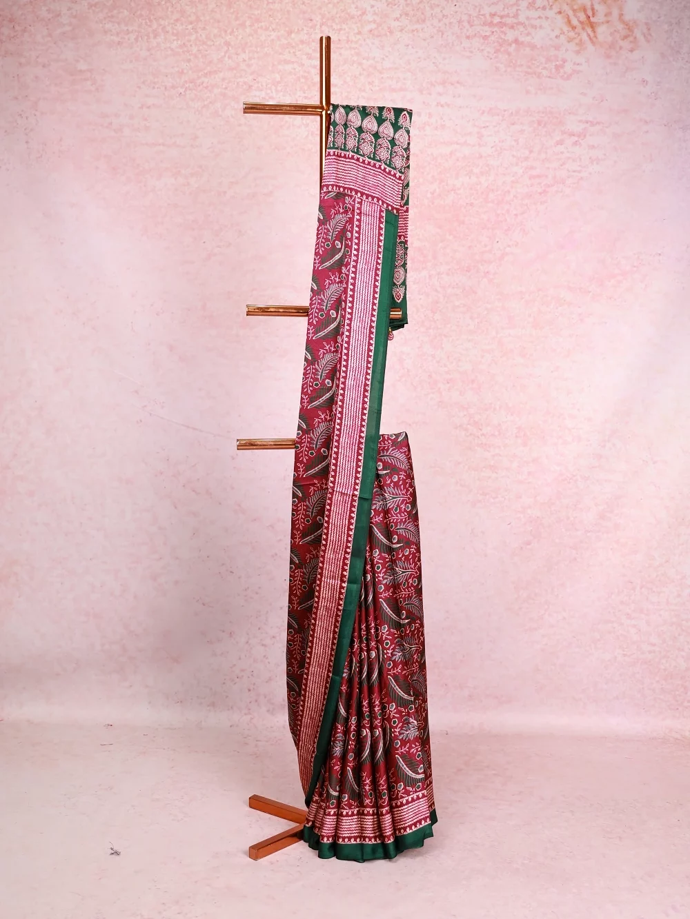 Grape Color Semi Modal Saree