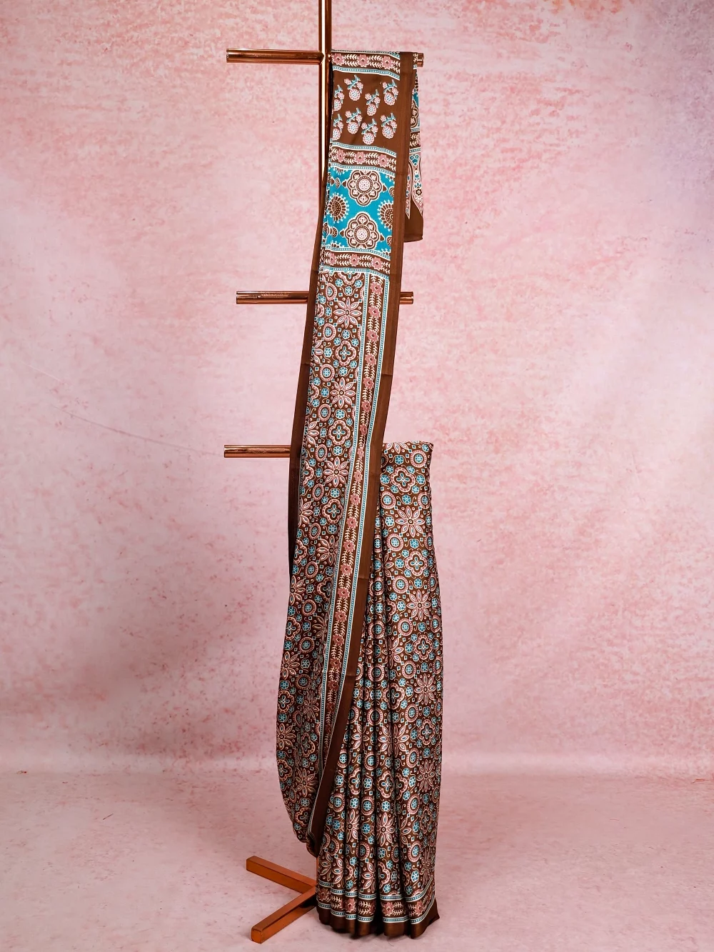 Coffee Brown Semi Modal Saree