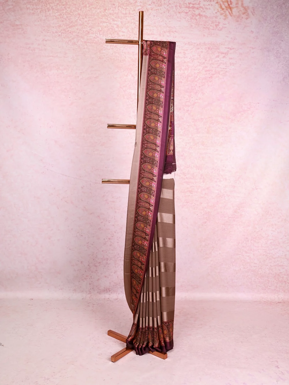 Coffee Beige Chiffon Saree