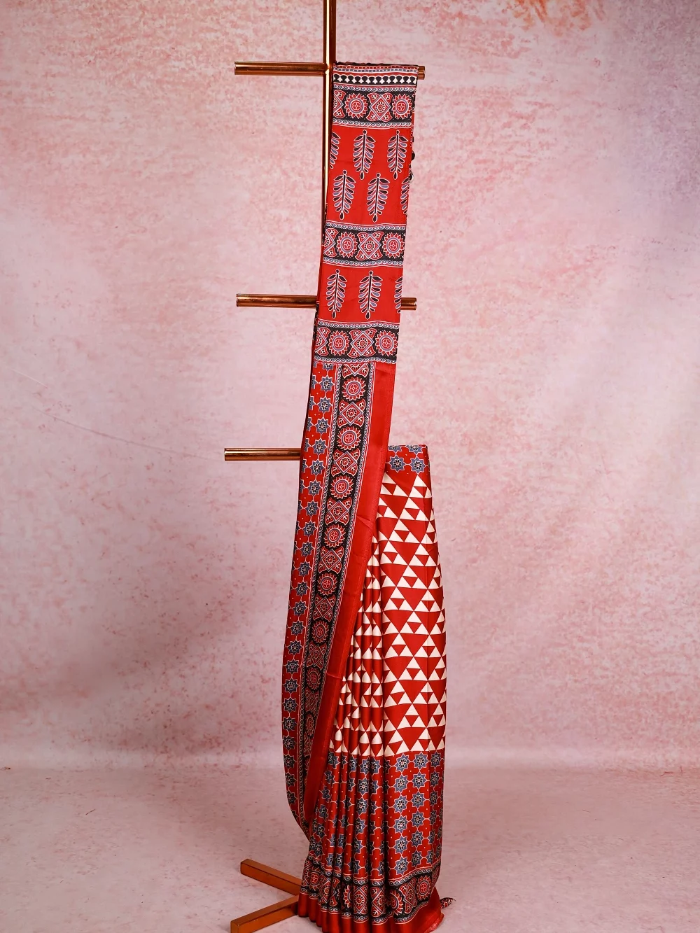 Maroon Semi Modal Saree