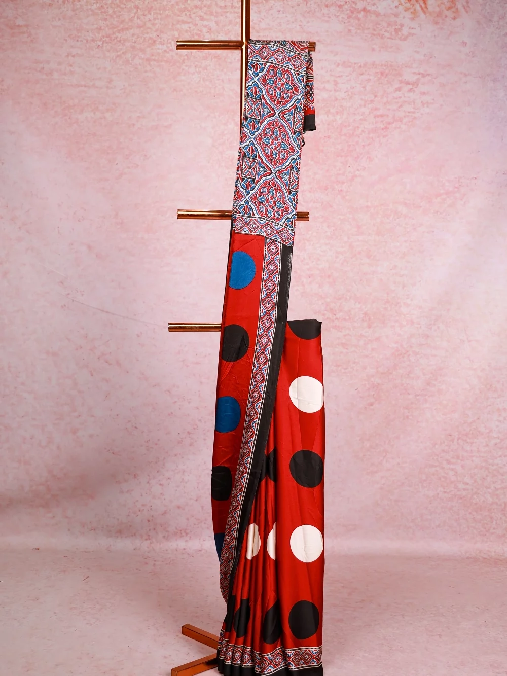 Maroon Semi Modal Saree