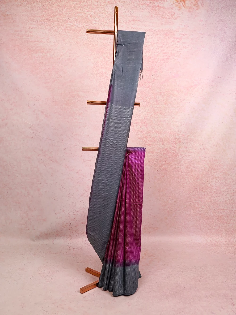 Violet Semi Tussar Saree