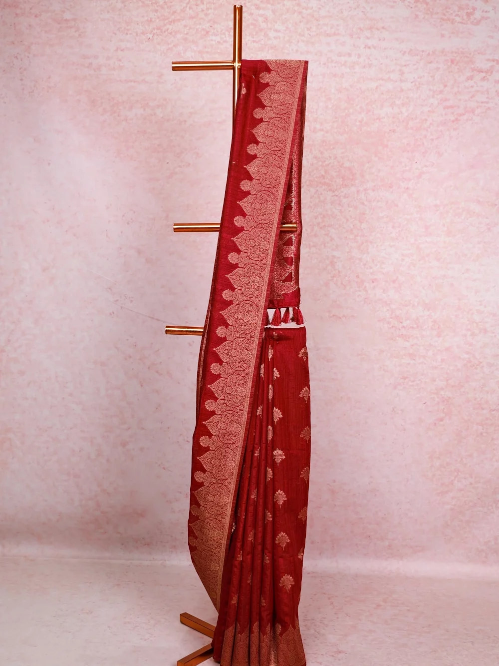 Purple Semi Jute Saree