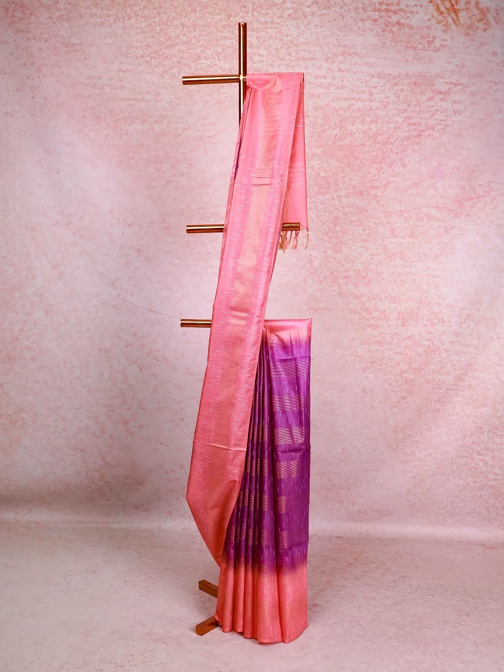 Violet Semi Tussar Saree