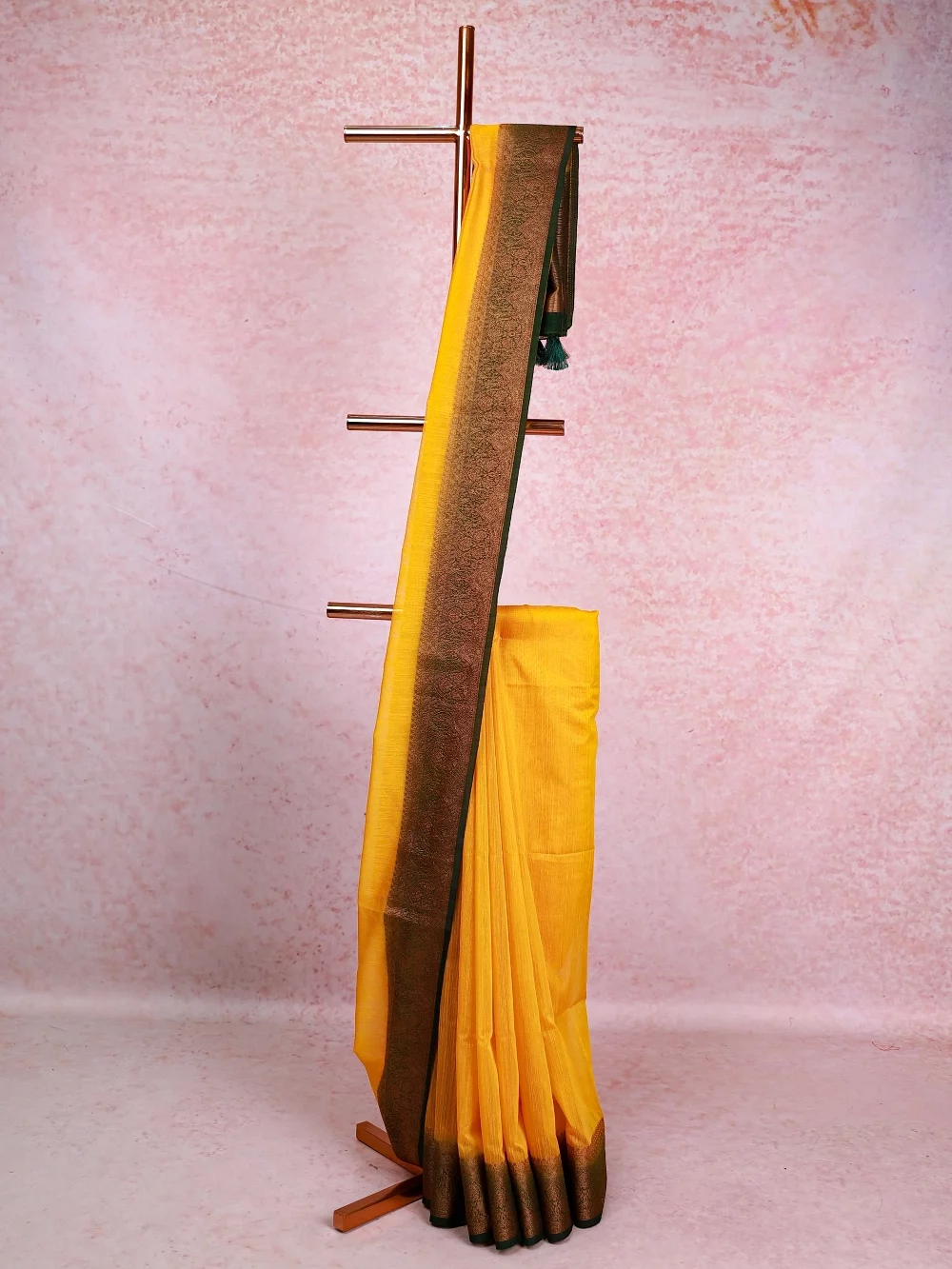 Yellow Jute Banarasi Saree