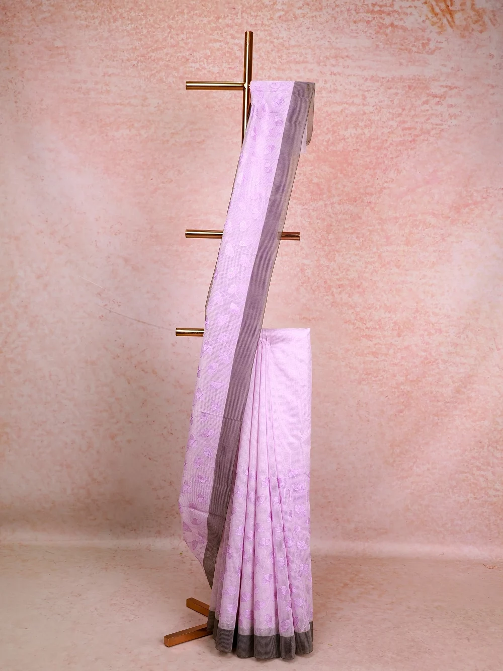 Light Lavender Net Kota Saree