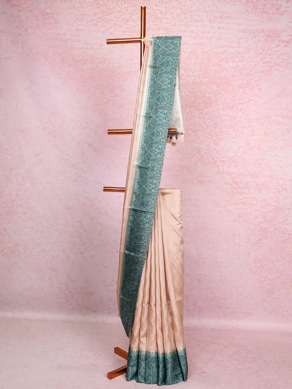 Cream Soft Silk Saree