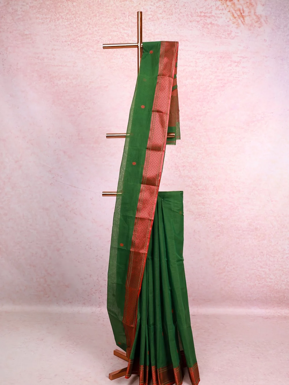 Green Cotton Silk Saree