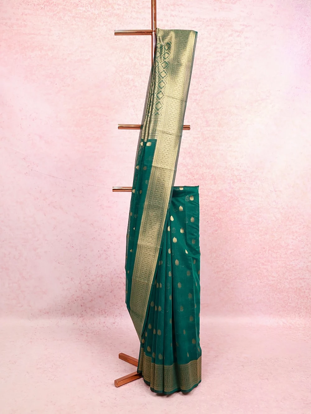 Green Cotton Silk Saree