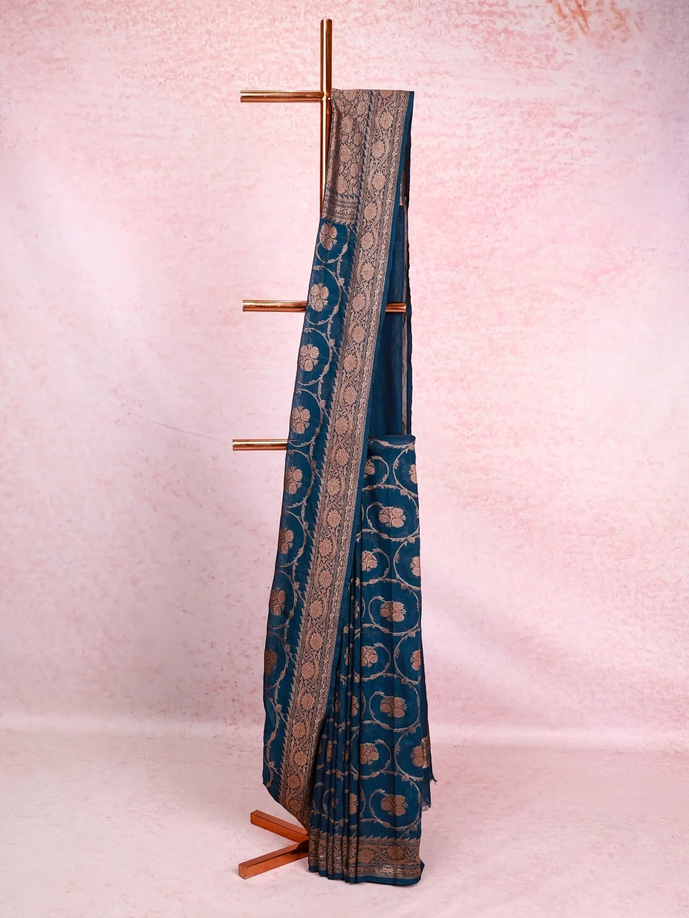 Teal Blue Georgette Saree