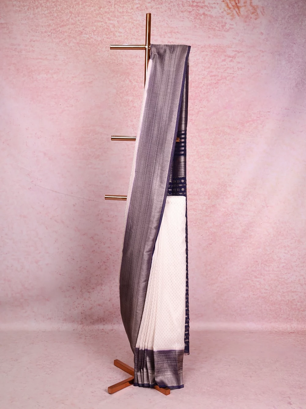 White Banarasi Georgette Saree