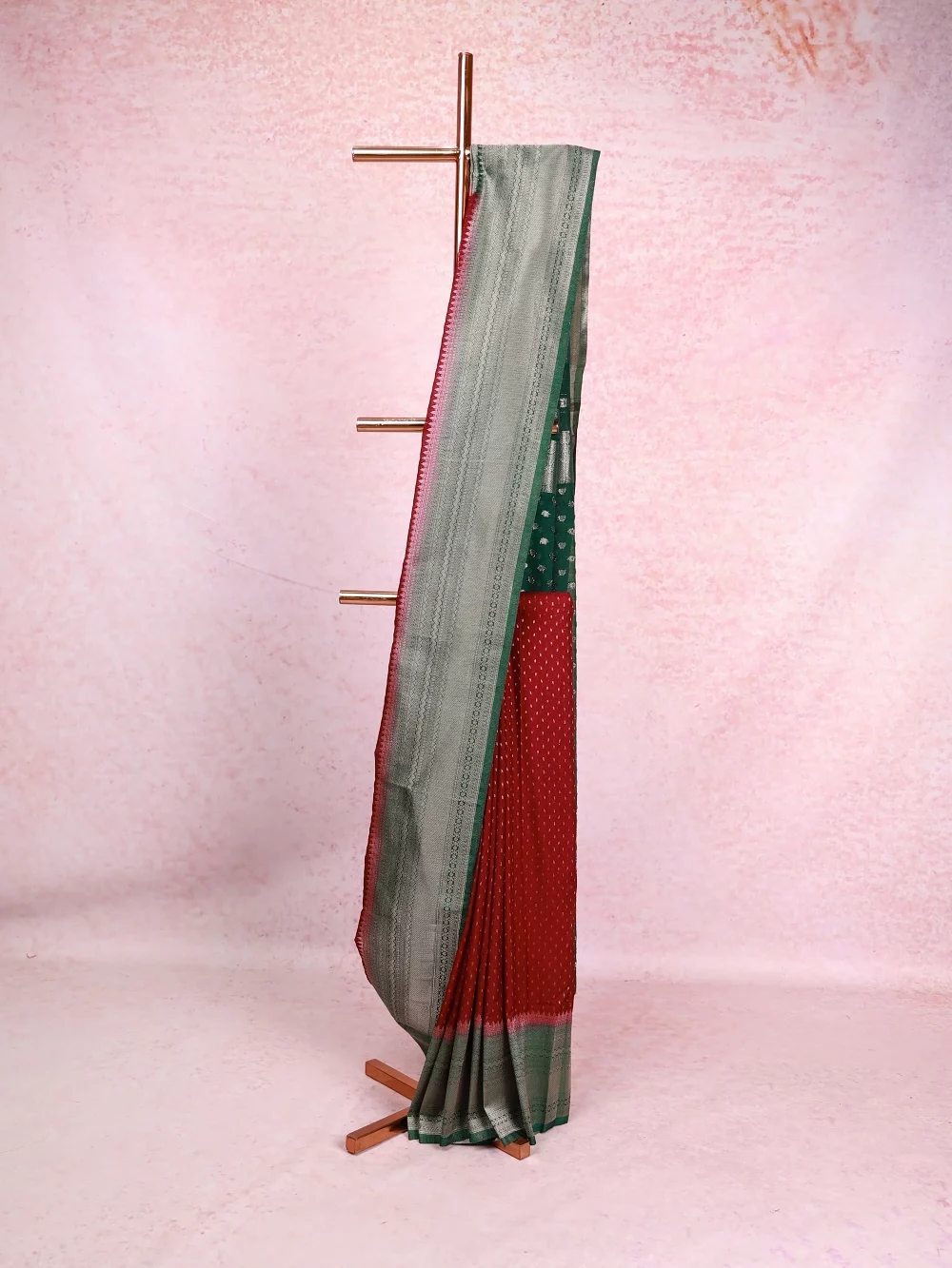 Dark Wine Banarasi Georgette Saree
