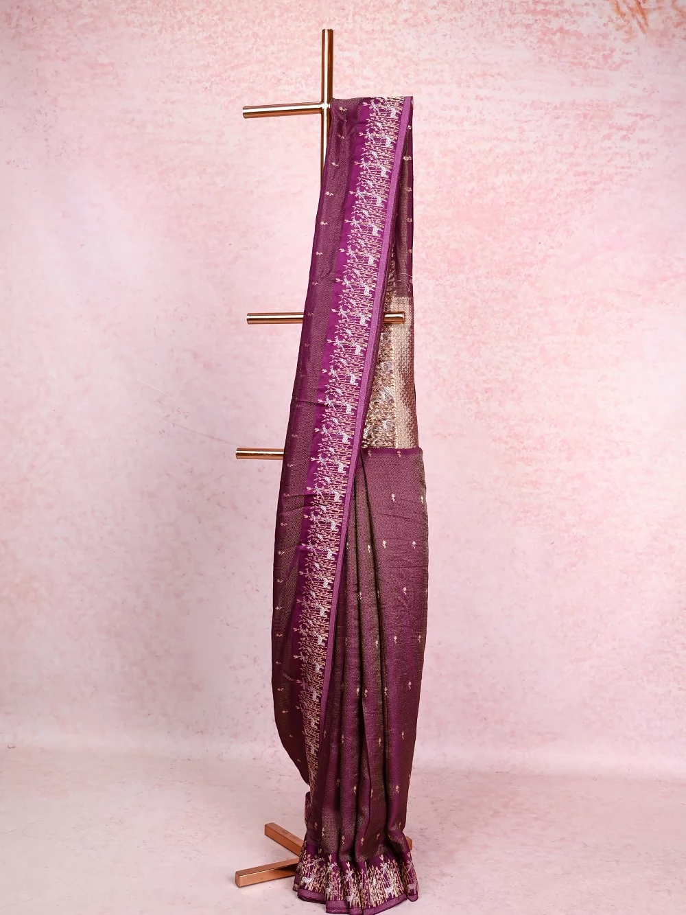 Purple Banarasi Silk Saree