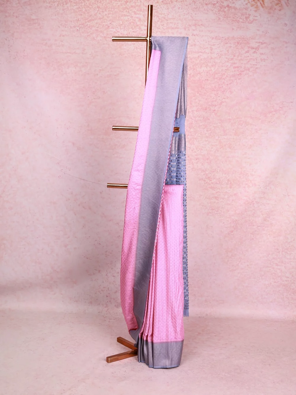 Powder Pink  Banarasi Georgette Saree