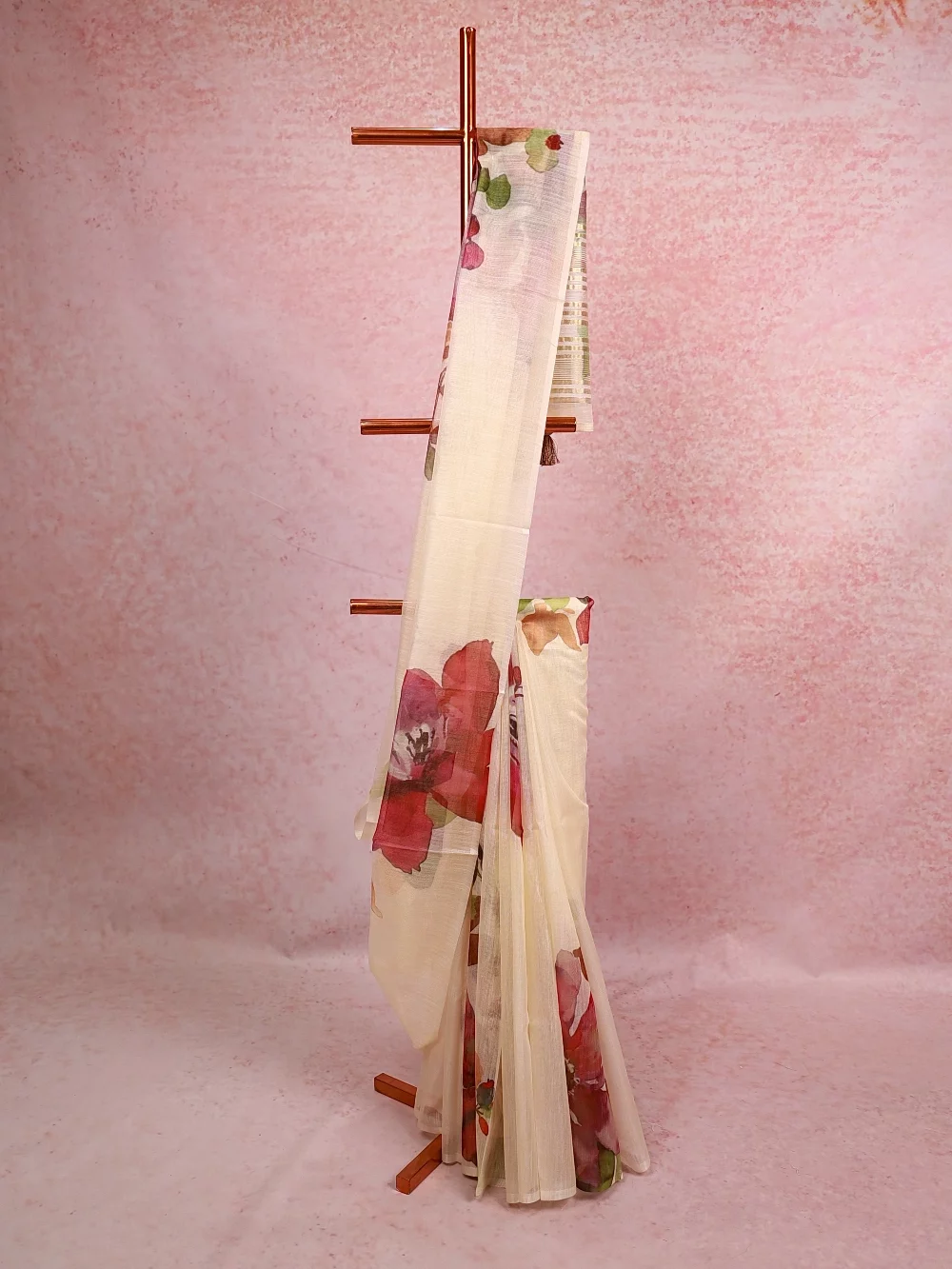 Cream Tissue Kerala Saree