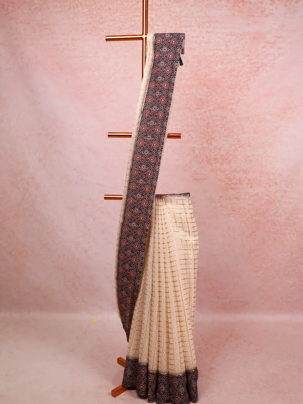 Off White Tissue Kerala Saree