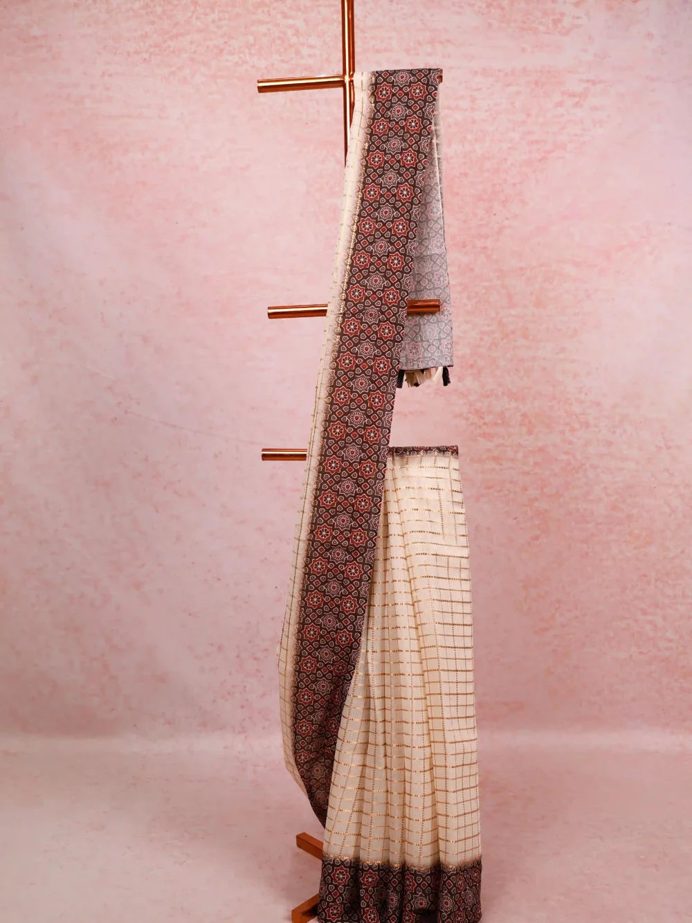 Off White Tissue Kota Kerala Saree