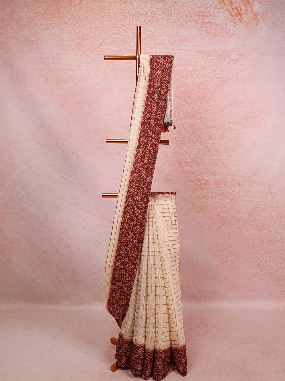 Off White Tissue Kota Kerala Saree