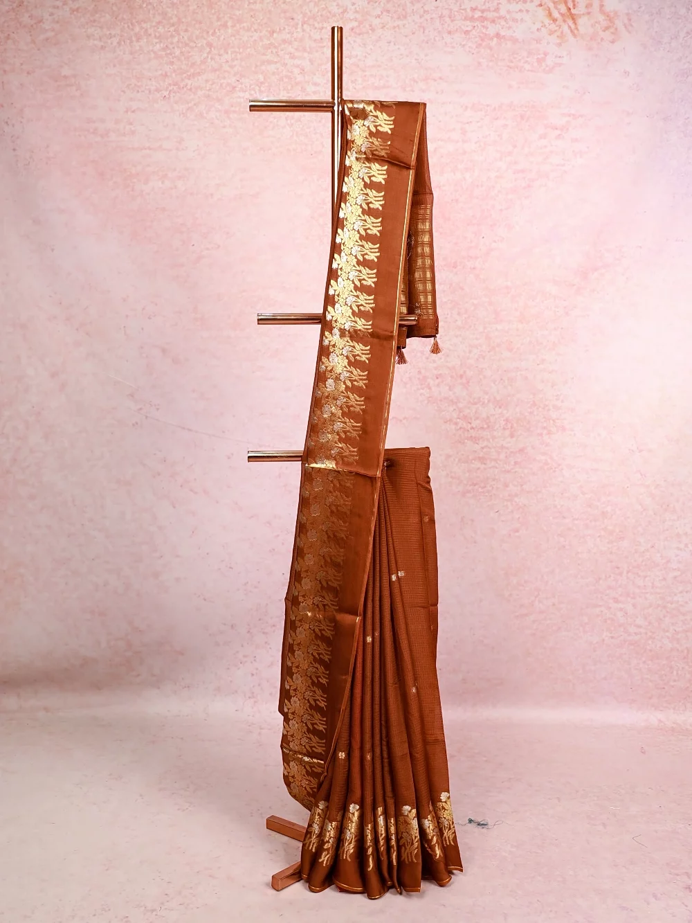 Light Brown Soft Silky Kota Saree