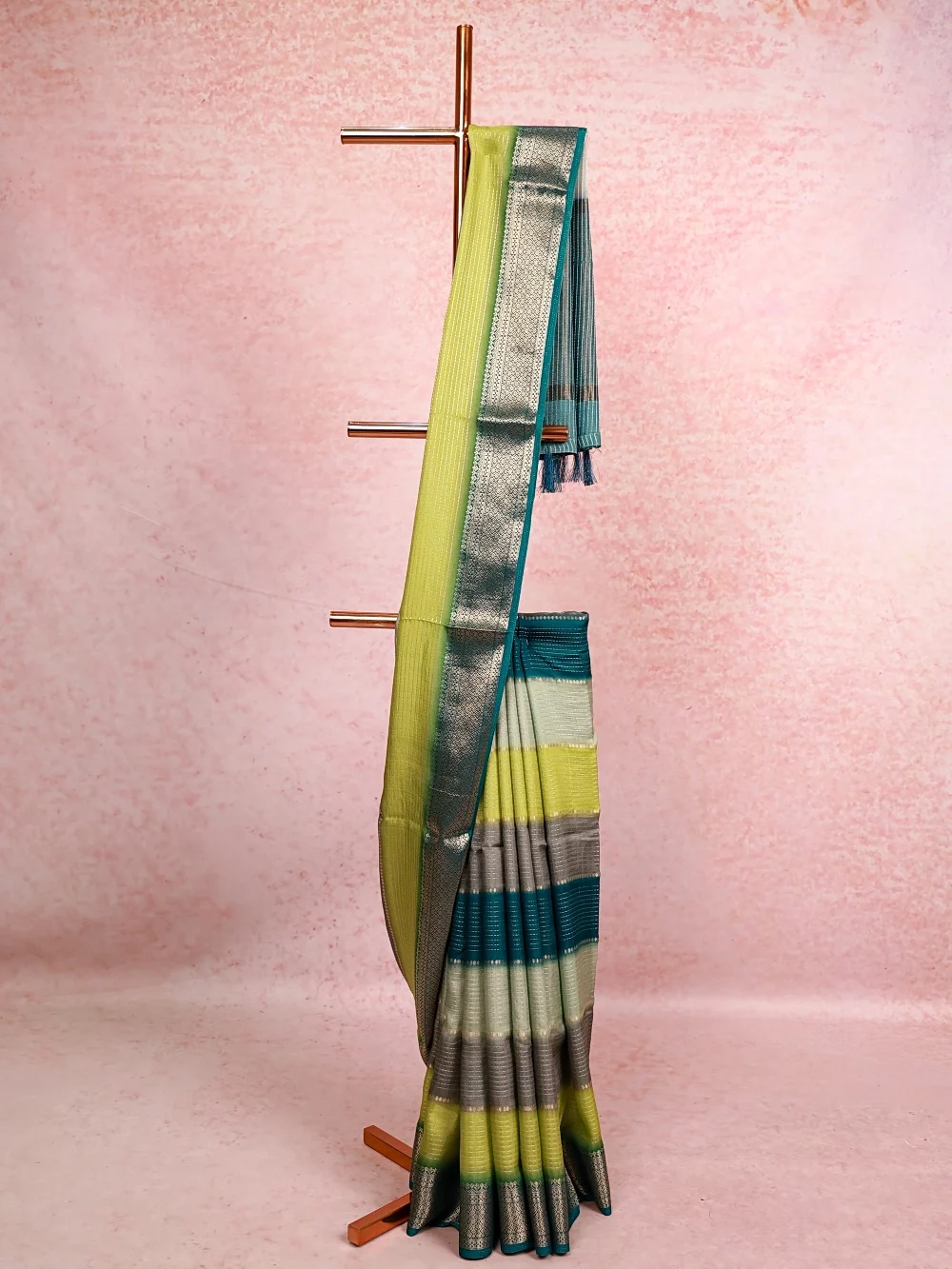 Multi Colour Semi Silk Saree