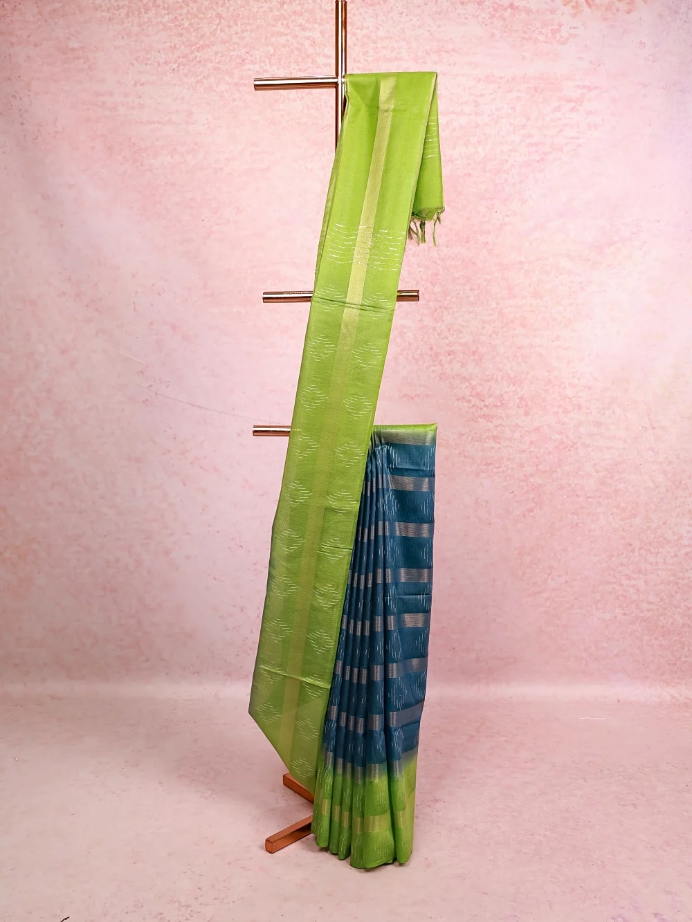 Blue Semi Tussar Saree