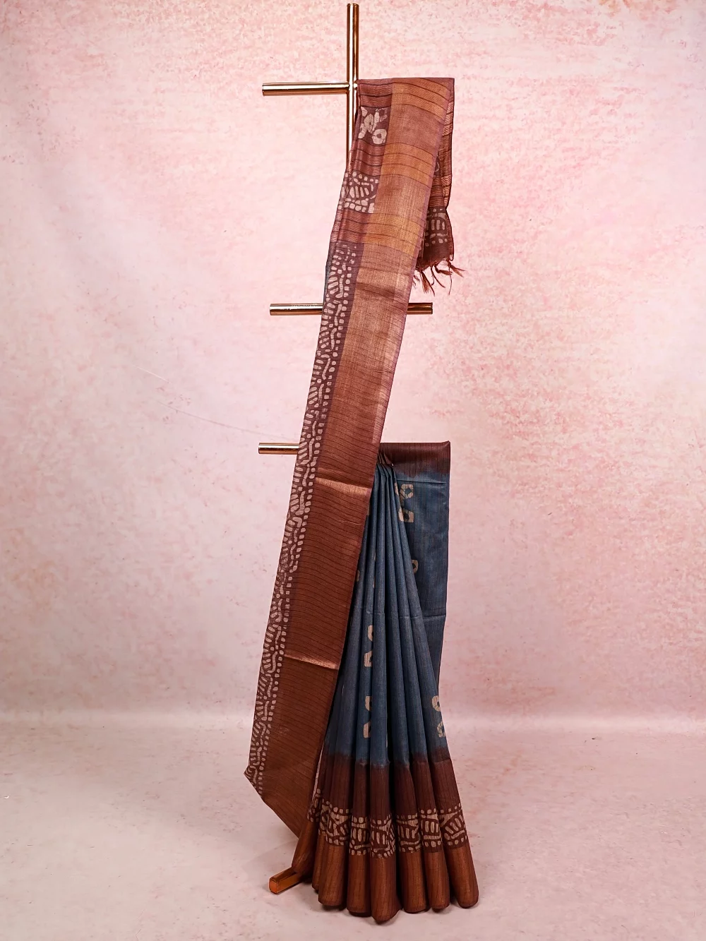 Blue Semi Tussar Saree