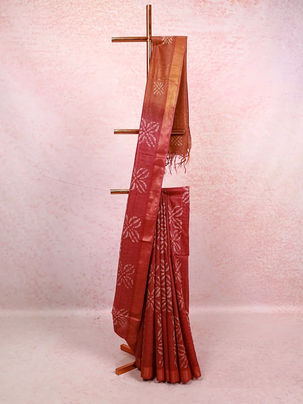 Grape Semi Tussar Saree