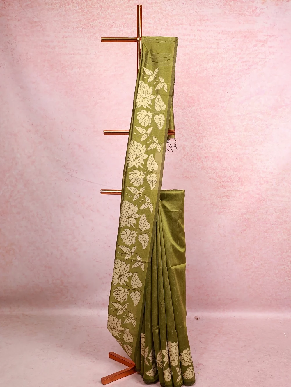 Green Semi Jute Saree