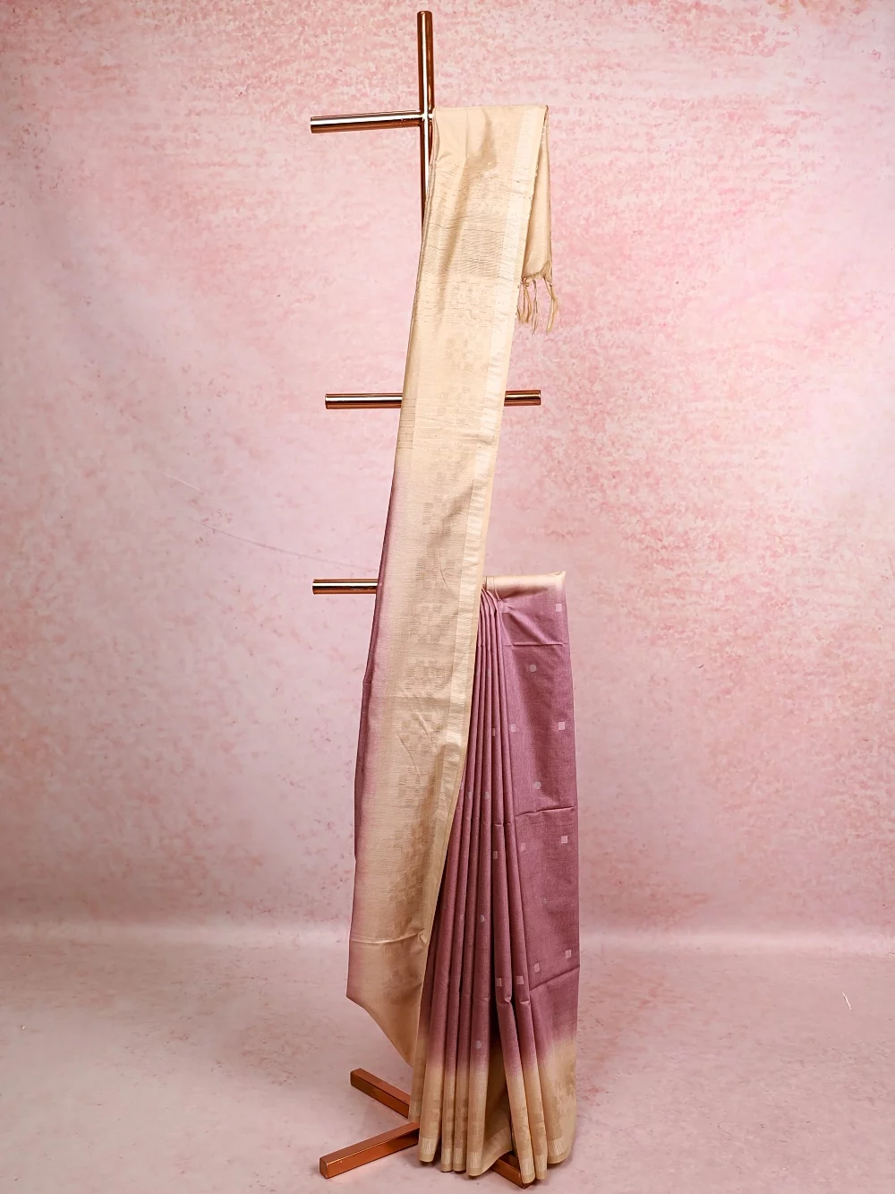 Lavender  Semi Tussar Saree