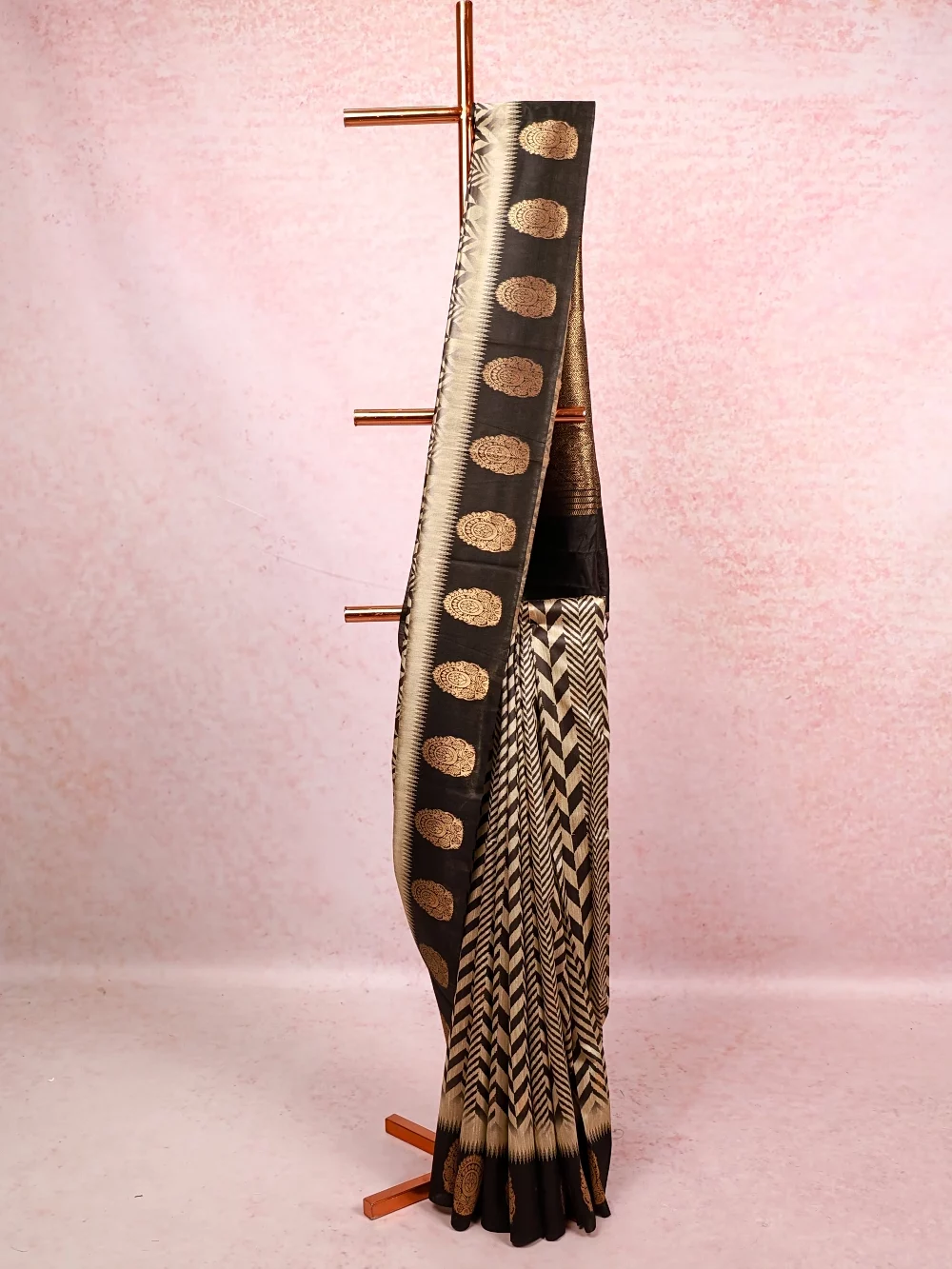 Cream Semi Silk Saree