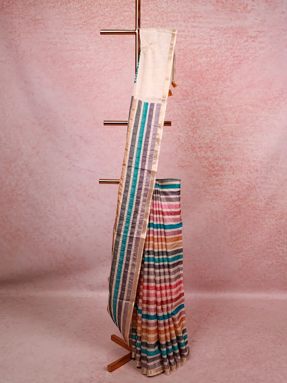 Multi Color Semi Silk Saree