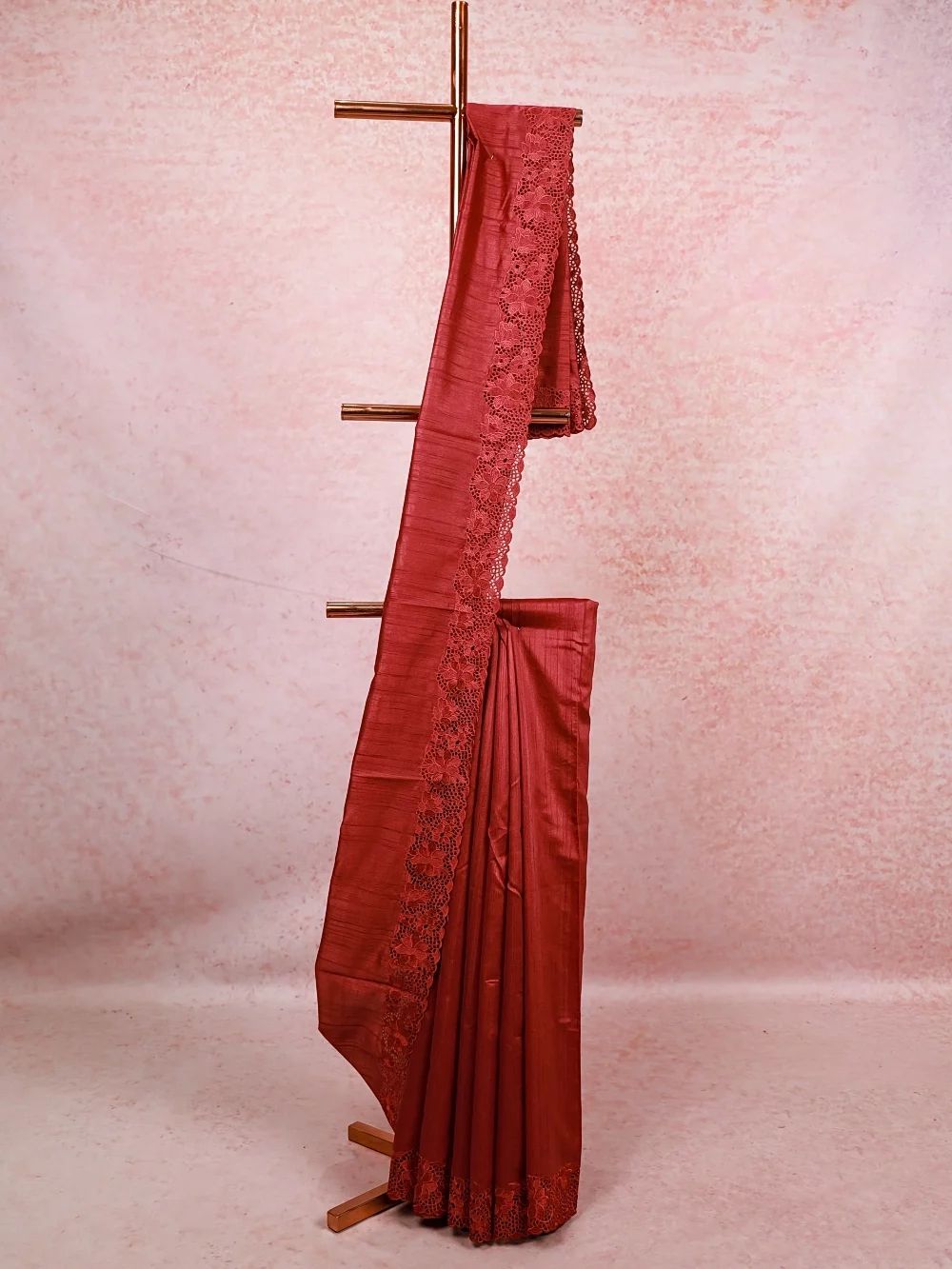 Wine Semi Silk Saree