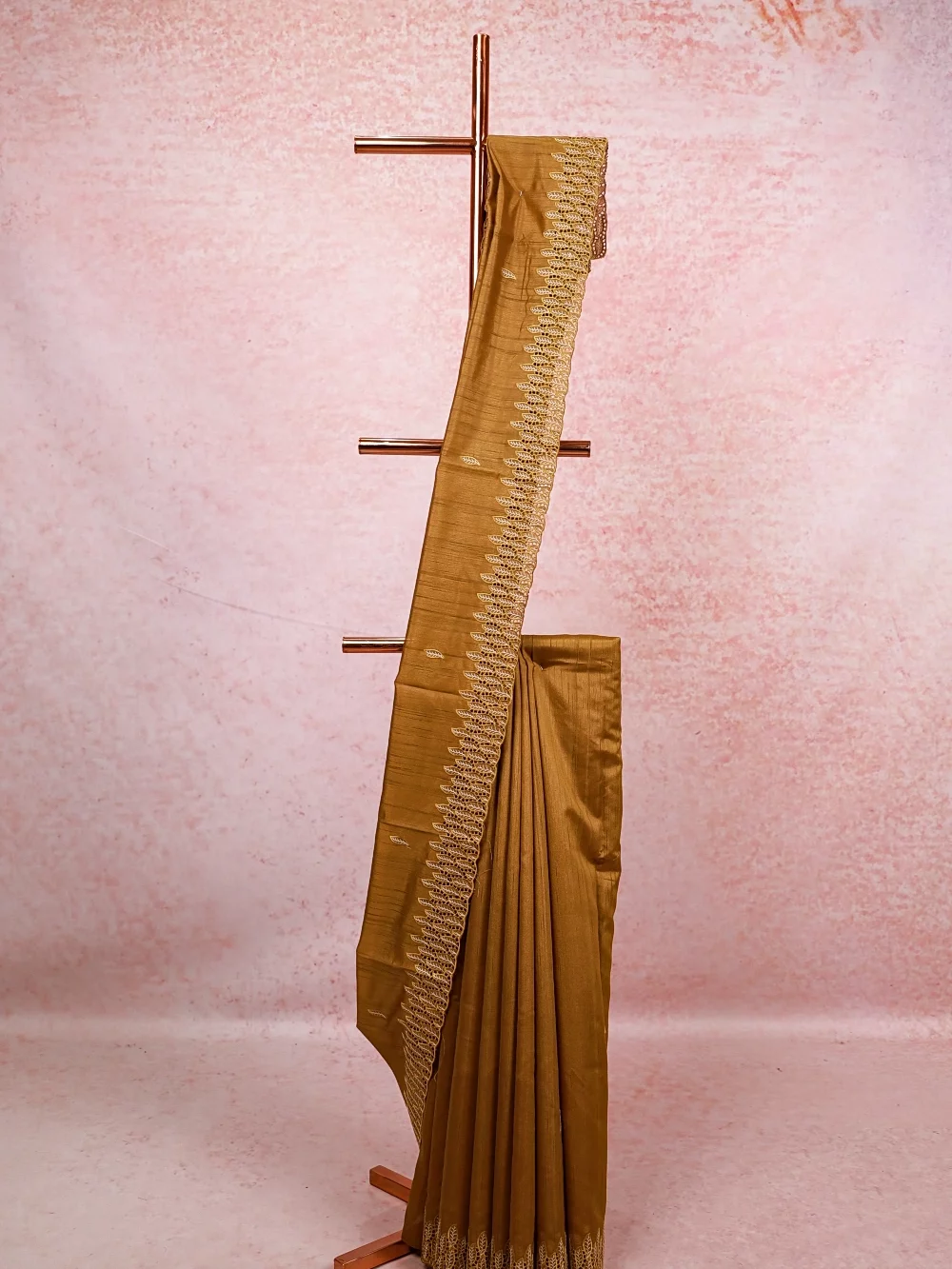 Moss Green Semi Silk Saree