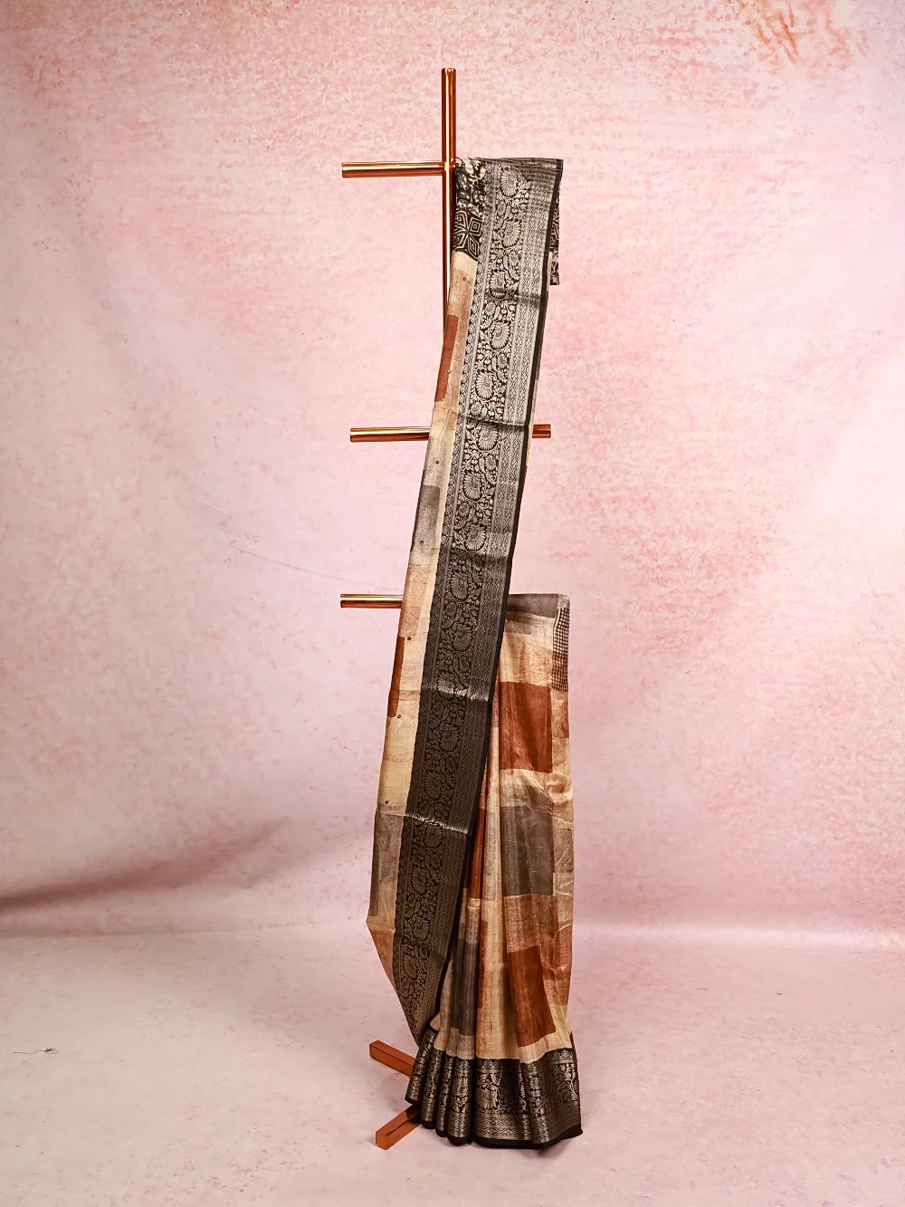 Cream Dola Silk Saree