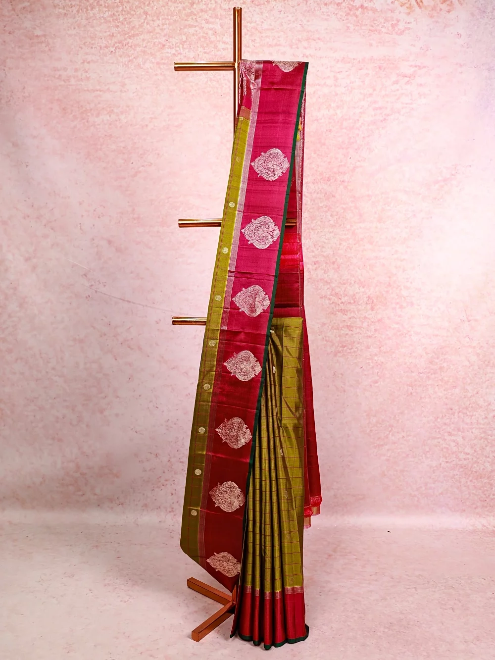 Cherupayar Green Kancheepuram Silk Saree