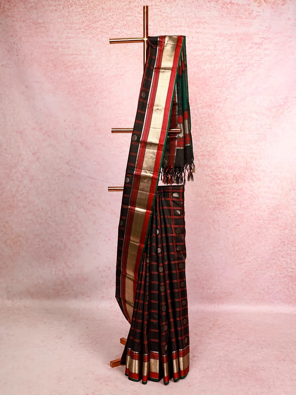 Black Kancheepuram Silk Saree