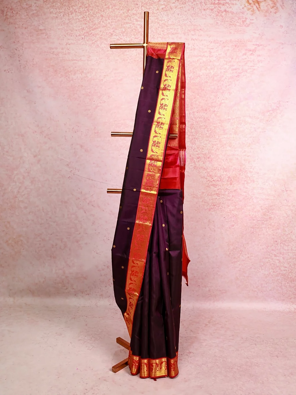 Violet Kancheepuram Silk Saree