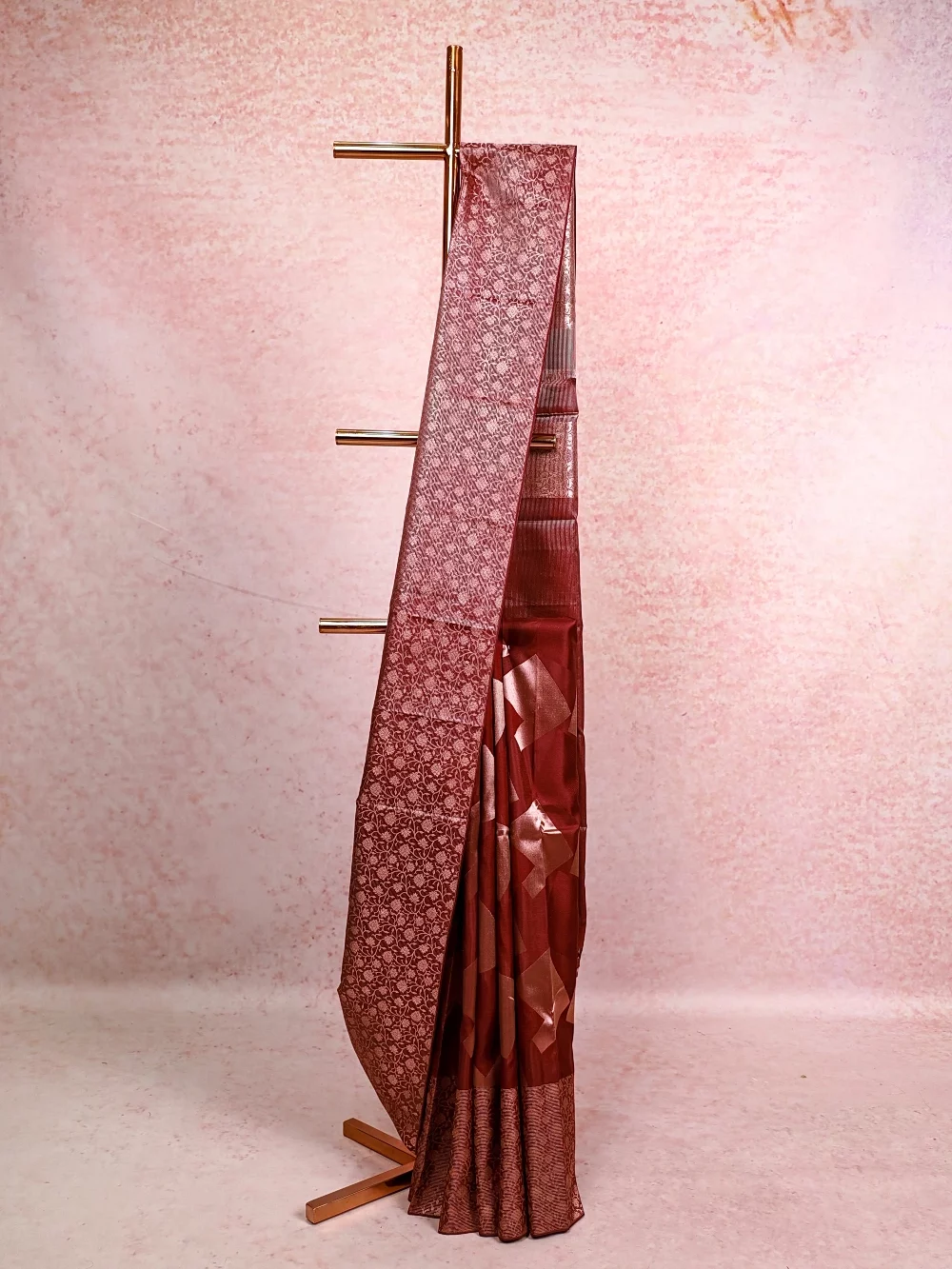Dark Grape Wine Kancheepuram Silk Saree