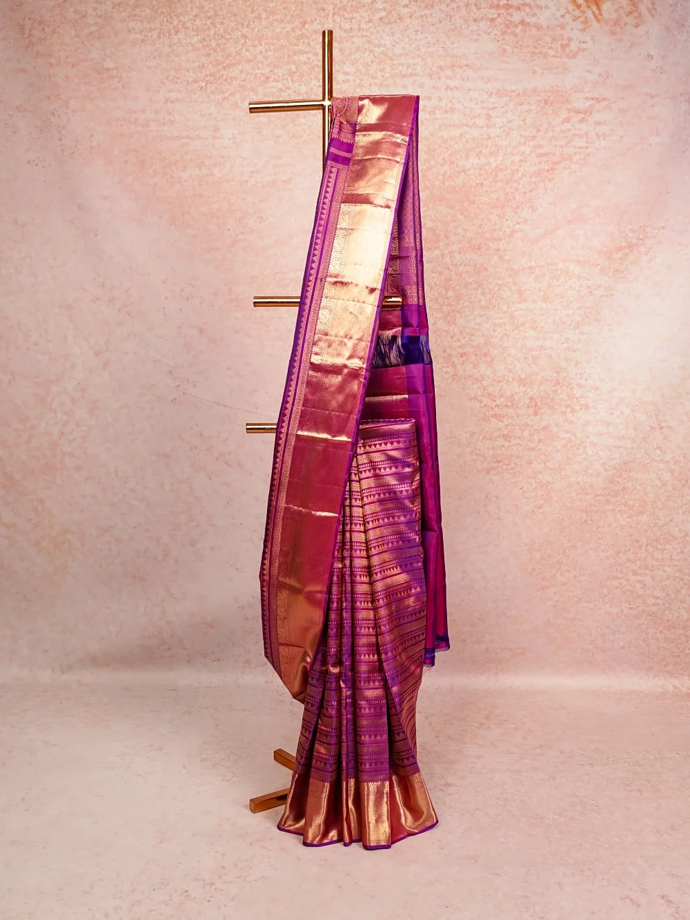Purple Kancheepuram Silk Saree