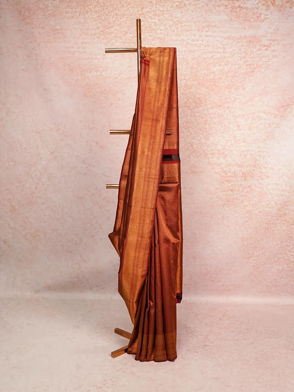 Wine Red Kancheepuram Silk Saree