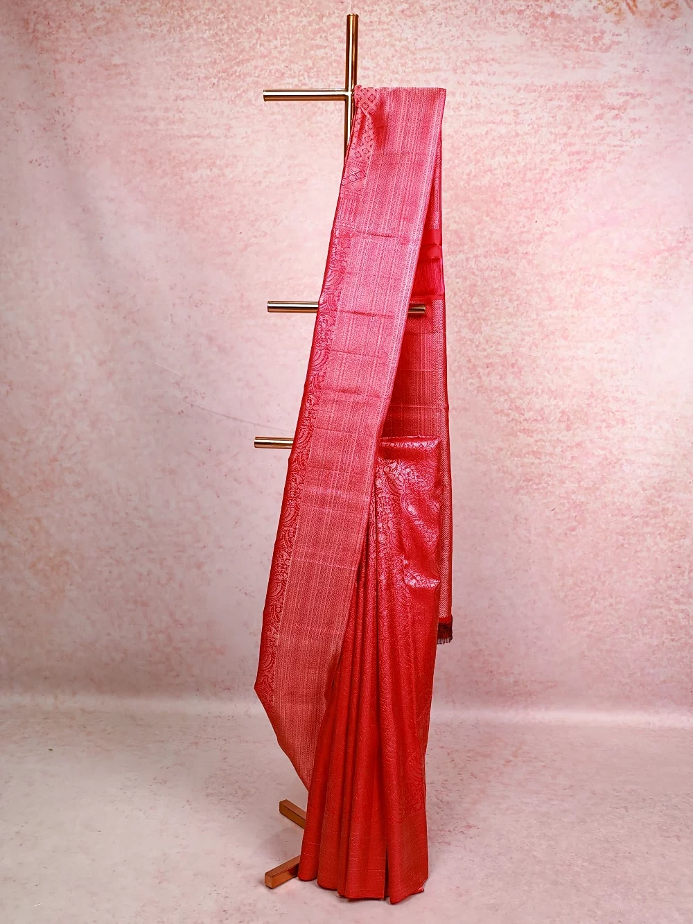 Wax Red Kancheepuram Silk Saree